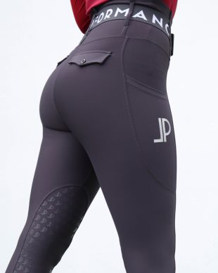 Belted high waist breeches Grey