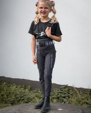 Belted high waist breeches black – Barn