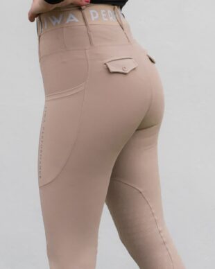 Belted high waist breeches – Carla Beige