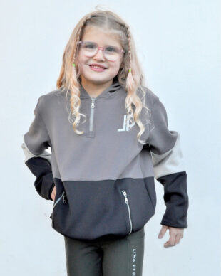 MYE HALFZIP HOODIE-GREY